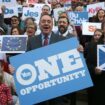 Scottish First Minister Alex Salmond campaigns or a yes vote with other Scots and supportive Europeans in Edinburgh in 2014. Pic: PA