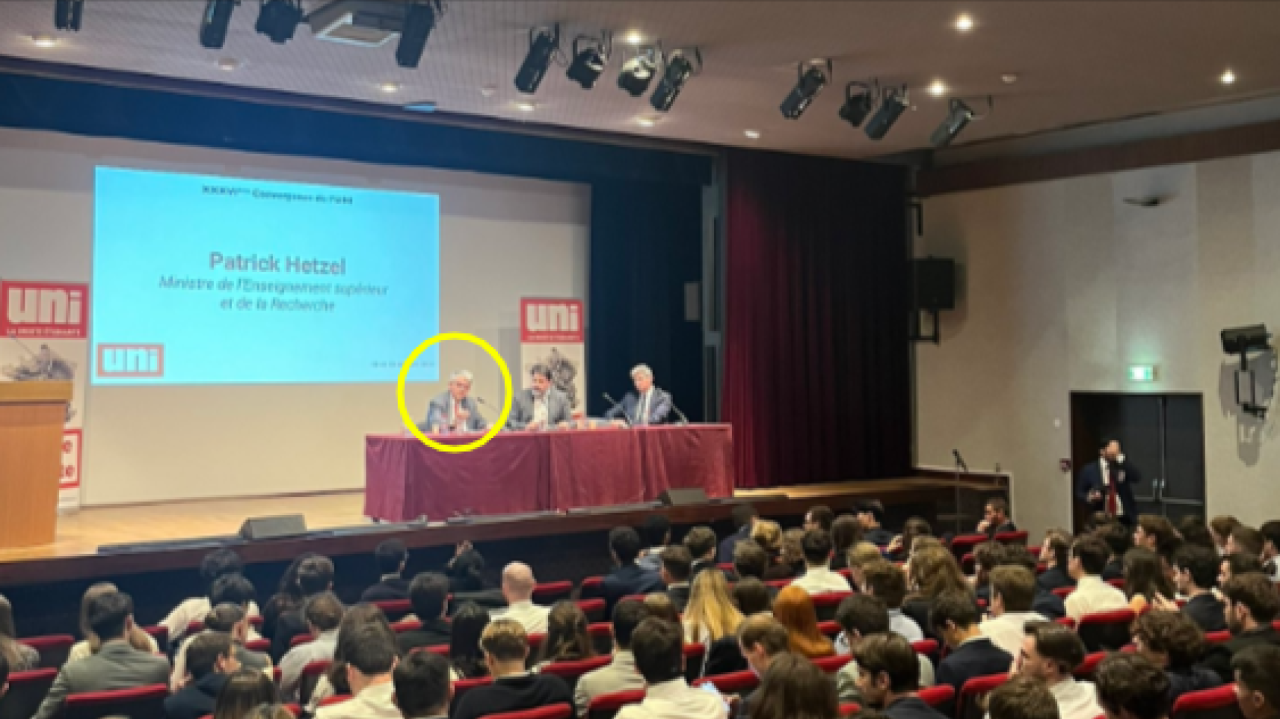 La conférence de Patrick Hetzel face à l’UNI, syndicat d’extrême droite, passe mal