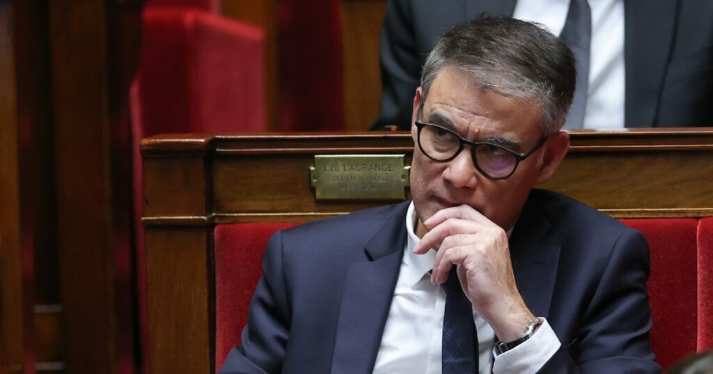 Le premier secrétaire du PS Olivier Faure, le 8 octobre 2024 à l'Assemblée nationale à Paris