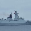 A Chinese warship navigates on waters near Pengjia Islet in northern Taiwan, in this handout image released May 23, 2024. Taiwan Coast Guard/Handout via REUTERS ATTENTION EDITORS - THIS IMAGE WAS PROVIDED BY A THIRD PARTY. NO RESALES. NO ARCHIVES. BEST QUALITY AVAILABLE