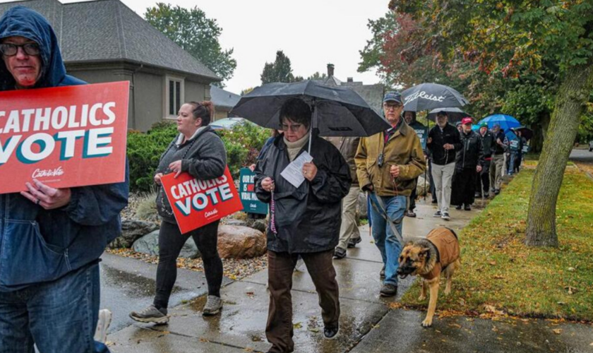 Catholics hold 'Rosary Rally' outside Gretchen Whitmer’s house after Doritos video sparks backlash