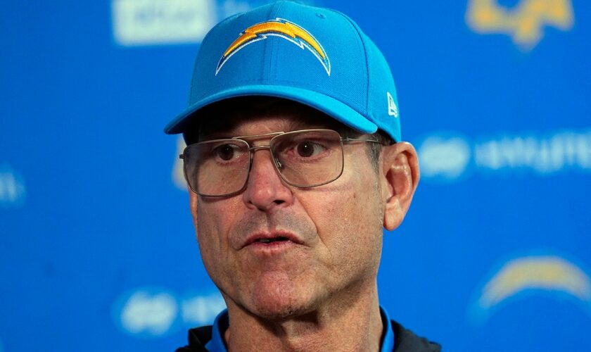 Chargers' Jim Harbaugh explains heart issue that led to his brief exit from game vs Broncos