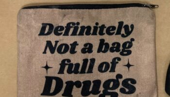 Police make surprise discovery after unzipping pouch labeled ‘definitely not bag full of drugs’