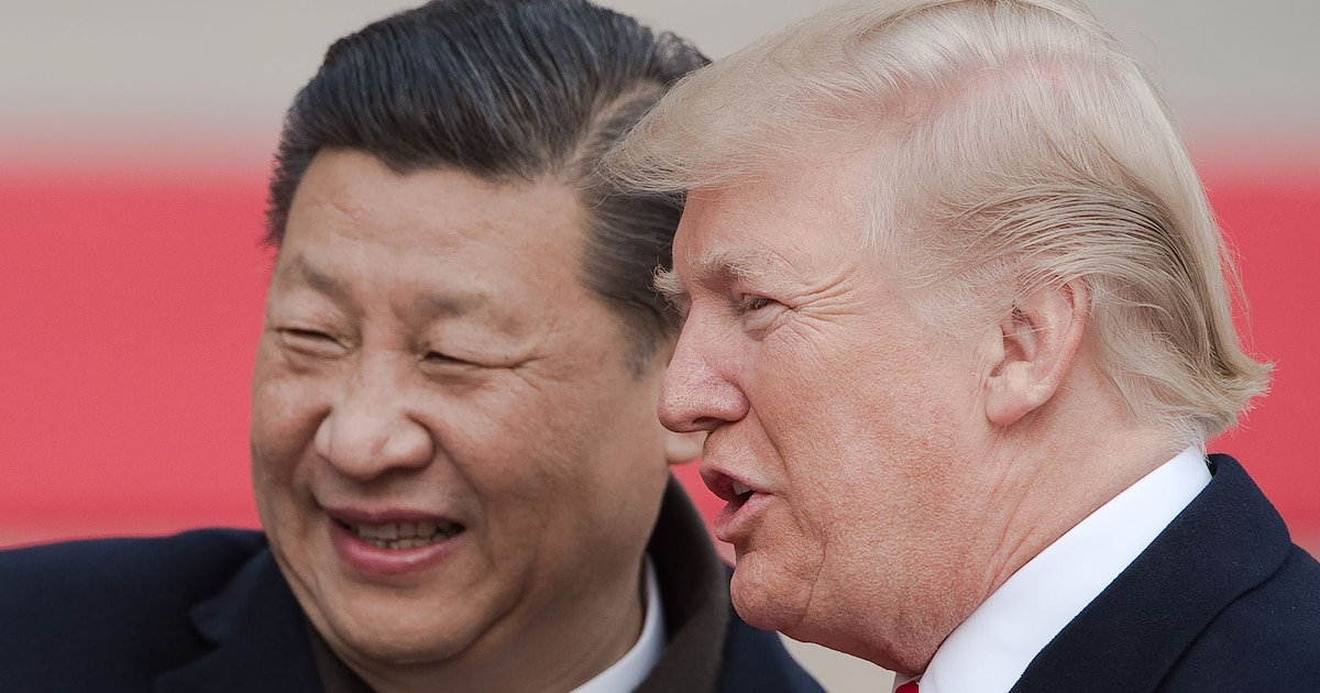 Xi Jinping et Donald Trump attend le 9 novembre 2017 à Pekin