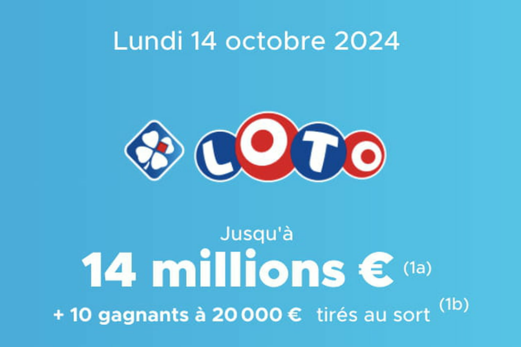 Résultat Loto (FDJ) : le tirage de ce lundi 14 octobre 2024, 14 millions d'euros en jeu