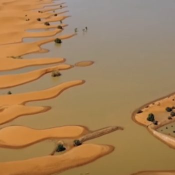 Les images aériennes du Sahara sous les eaux après d’importantes inondations