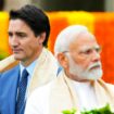 Canada's Prime Minister Justin Trudeau walks past Indian counterpart Narendra Modi in New Delhi in September 2023. Pic: AP