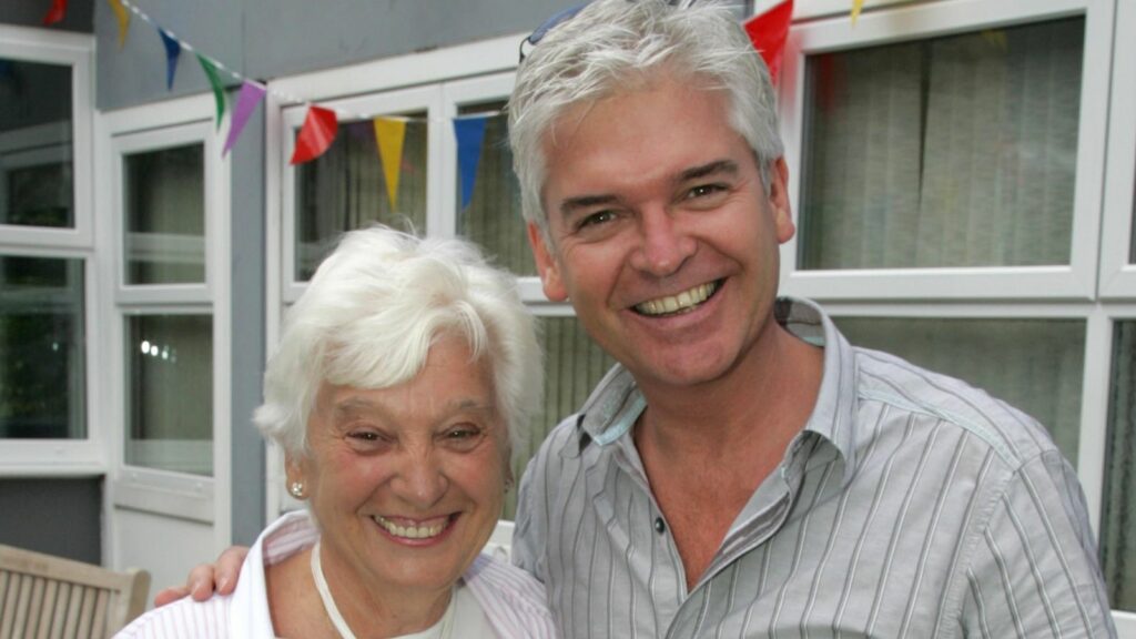 Phillip Schofield and his mother, Pat in 2008. Pic: Geoffrey Swaine/Shutterstock