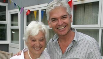 Phillip Schofield and his mother, Pat in 2008. Pic: Geoffrey Swaine/Shutterstock