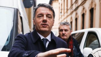 Matteo Renzi participe à un rassemblement au Circolo Filologico Milanese à Milan, en Italie, le 29 février 2024.