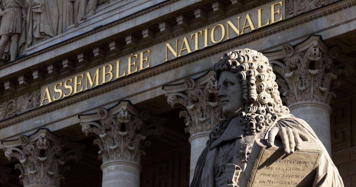 Façade de l'Assemblée nationale, le 11 juillet 2024 à Paris