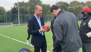 Prince William reveals crucial parenting motto during community football visit