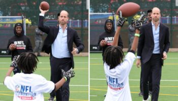 Prince William shows off 'unbelievable arm' playing American football