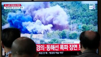 North Korea blows up parts of inter-Korean road and rail links in a symbolic display of anger