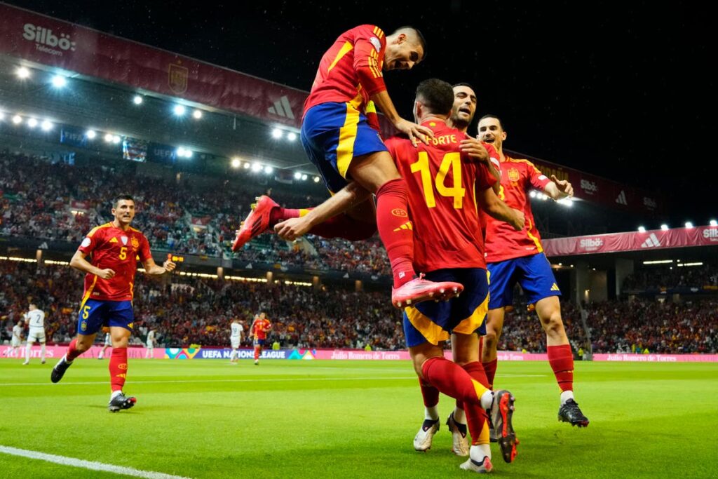 Defending champions Spain reach Nations League quarter-finals after Serbia win