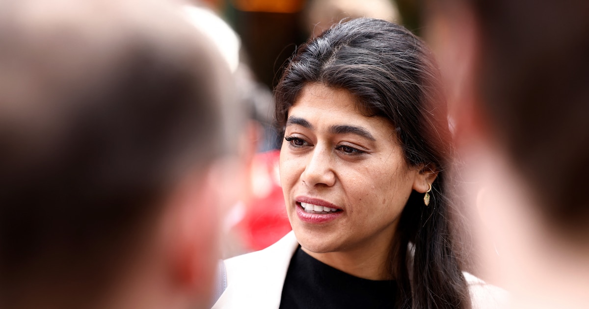 L'eurodéputée LFI Rima Hassan, lors d'une manifestation pro-palestinienne à Paris le 8 juin 2024.