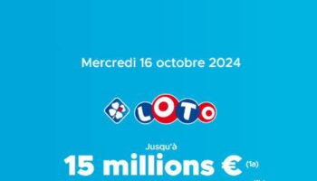 Résultat Loto (FDJ) : le tirage de ce mercredi 16 octobre 2024, 15 millions d'euros en jeu