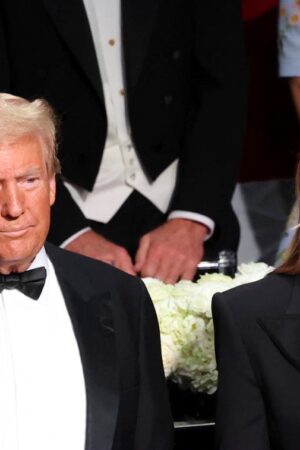 Trump and Melania attend Al Smith dinner together as former president rips Harris’s no-show: Live