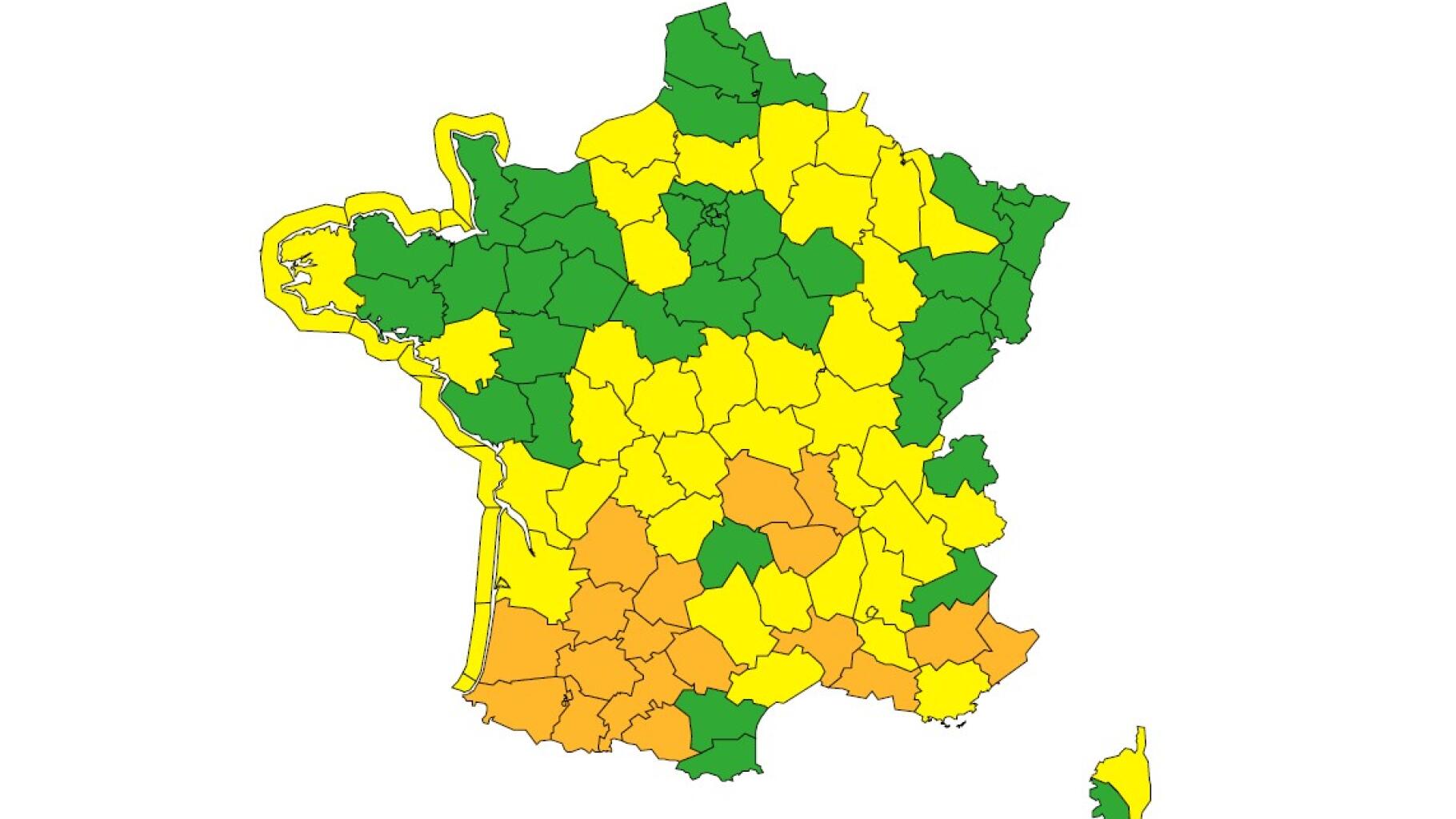 La vigilance rouge levée ce vendredi, Météo France maintient 18 départements en orange