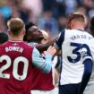 Mohammed Kudus sent off after flooring three Tottenham players in wild meltdown