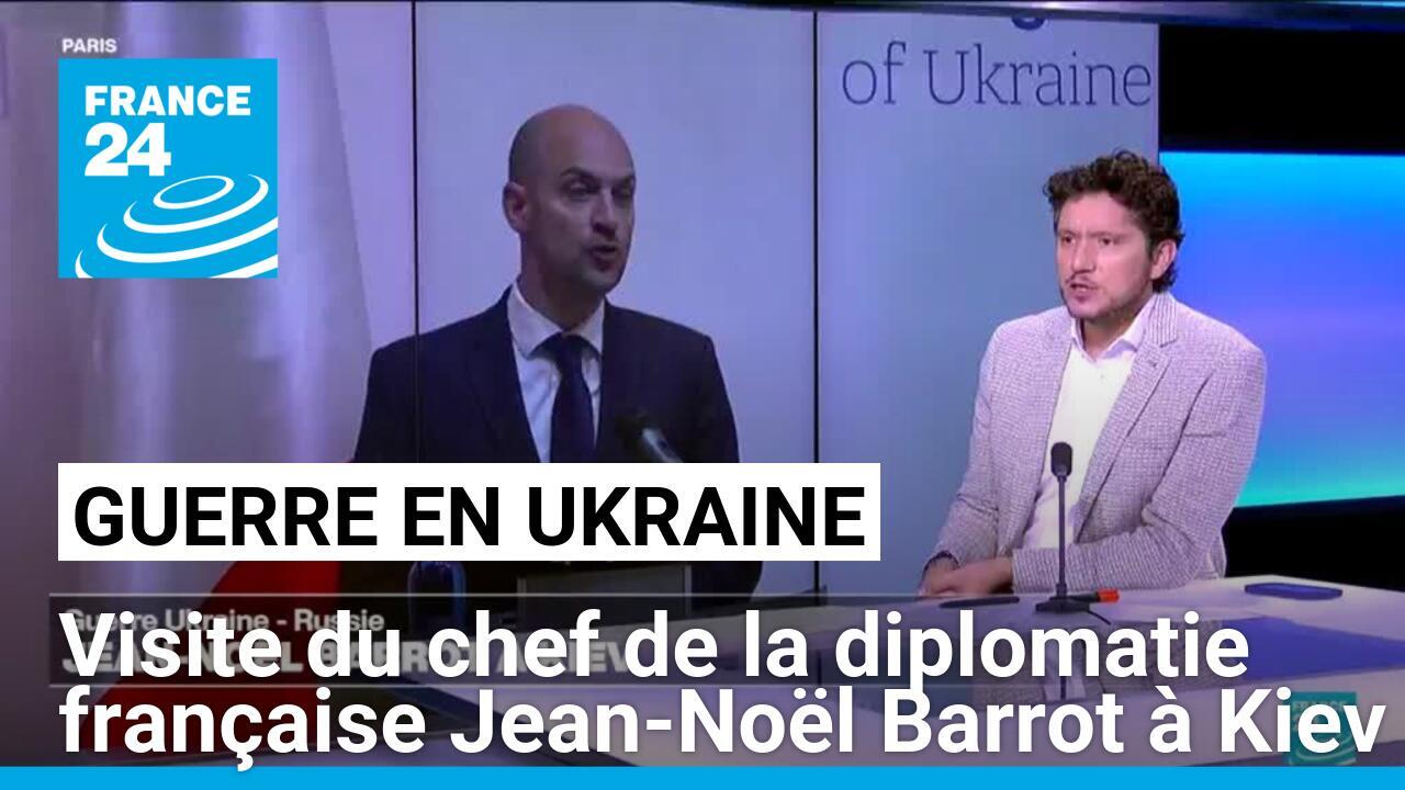 Guerre en Ukraine : visite du chef de la diplomatie française Jean-Noël Barrot à Kiev