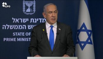 Israeli prime minister Benjamin Netanyahu