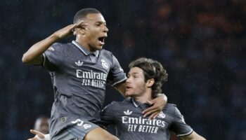 Football : dans la tourmente en France, Kylian Mbappé marque et brille avec le Real Madrid