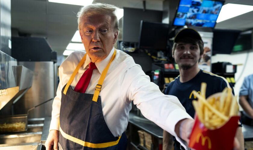 US-Wahl: Trump macht mit McDonald's-Auftritt Stimmung gegen Harris