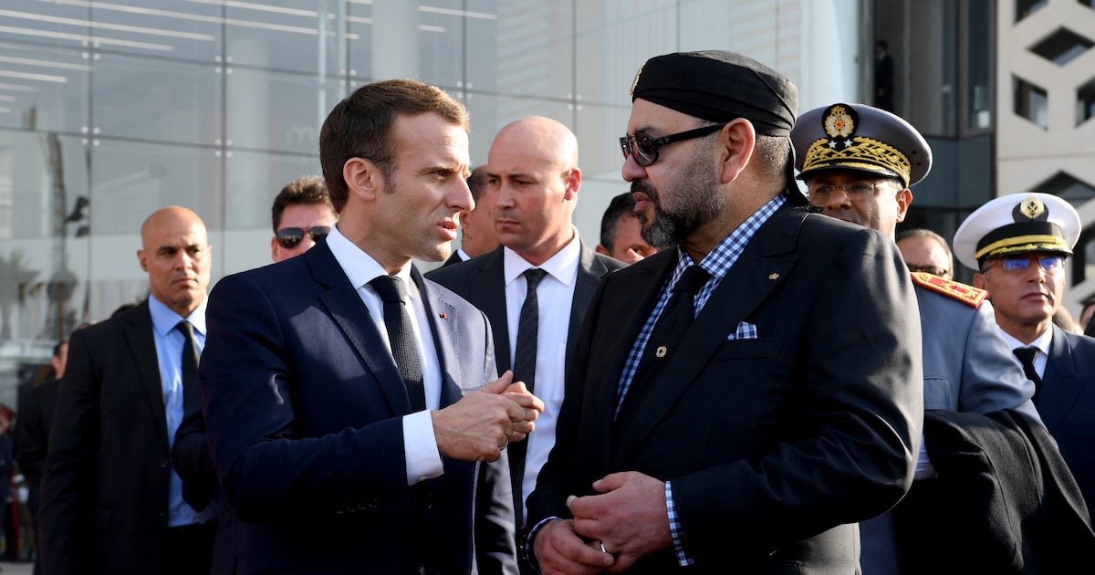 Le président français Emmanuel Macron et le roi Mohammed VI, à Rabat en novembre 2018.