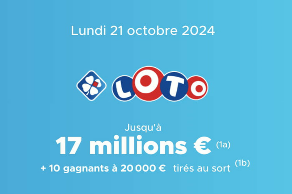 Résultat Loto (FDJ) : le tirage de ce lundi 21 octobre 2024, 17 millions d'euros en jeu