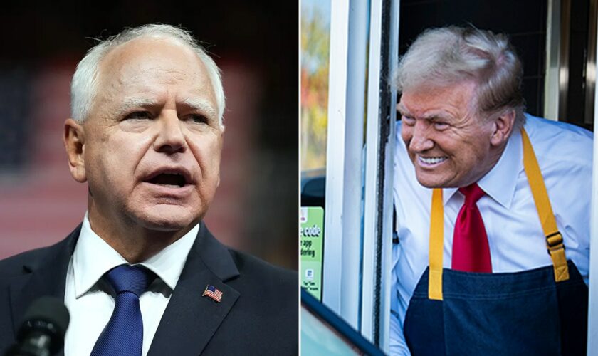 Walz taunts Trump over McDonald's appearance, says Harris 'actually worked' at one