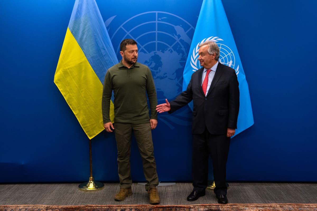 Ukraine-Russia live: Kyiv outraged by UN chief’s ‘trip to meet Putin’ as Russian commander killed with hammer