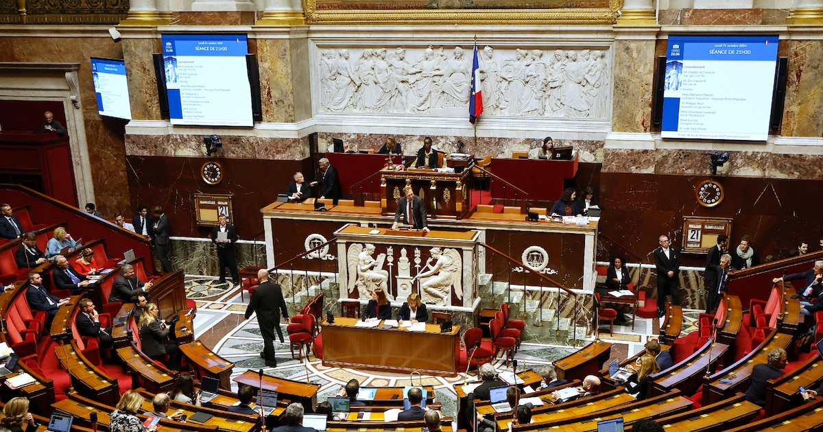 Le ministre de l'Economie Antoine Armand lors d'une séance de débat sur la première partie du projet de loi de finances 2025 à l'Assemblée nationale, le 21 octobre 2024 à Paris