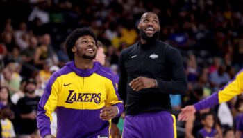 The nepotism debate behind LeBron and Bronny James’s historic father-son duo