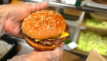 McDonald's Quarter Pounder burger with cheese is now made with fresh beef and made to order. (Scott Keeler/The Tampa Bay Times via AP)