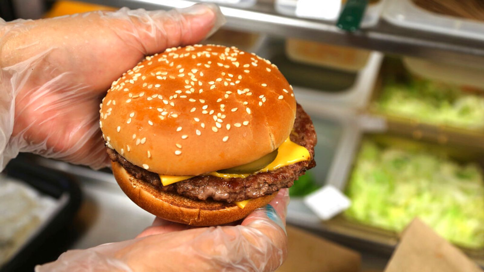 McDonald's Quarter Pounder burger with cheese is now made with fresh beef and made to order. (Scott Keeler/The Tampa Bay Times via AP)