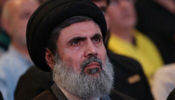 Hachem Safieddine, figure éminente du Hezbollah libanais, le 24 mai 2024 dans la banlieue sud de Beyrouth