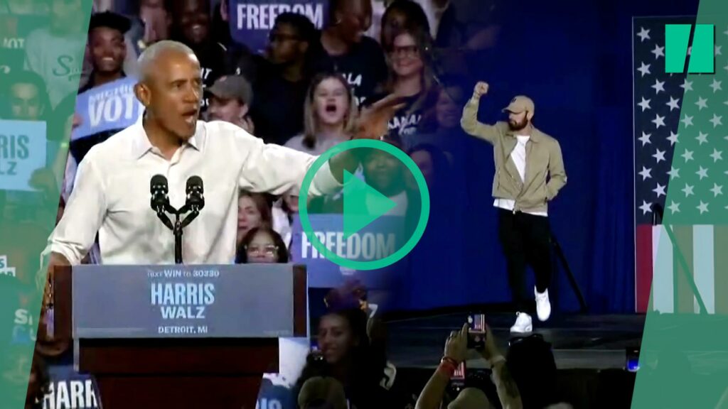 Barack Obama rappe sur « Lose Yourself » d’Eminem à Détroit et enflamme les supporters de Kamala Harris