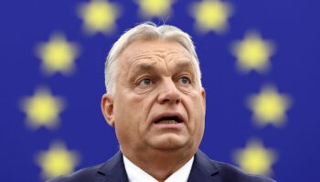 Le Premier ministre hongrois Viktor Orban s'exprime devant le Parlement européen à Strasbourg le 9 octobre 2024