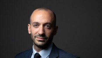 French centrist Renaissance party's candidate for June 2022 parliament elections, for the 14th constituency of the Paris department, Benjamin Haddad, poses in Paris, on May 10, 2022. (Photo by Jo�l SAGET / AFP)