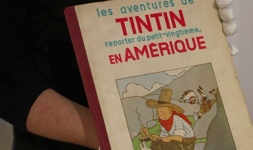 Culture : un album de Tintin dédicacé par Hergé aux enchères