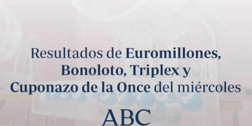 Todos los resultados de las loterías que se celebran el miércoles, 23 de octubre de 2024: Bonoloto, Triplex y Cupón de la Once