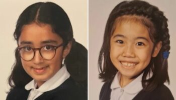 Nuria Sajjad, left, and Selena Lau, both eight, died after a car crashed into a school in Wimbledon