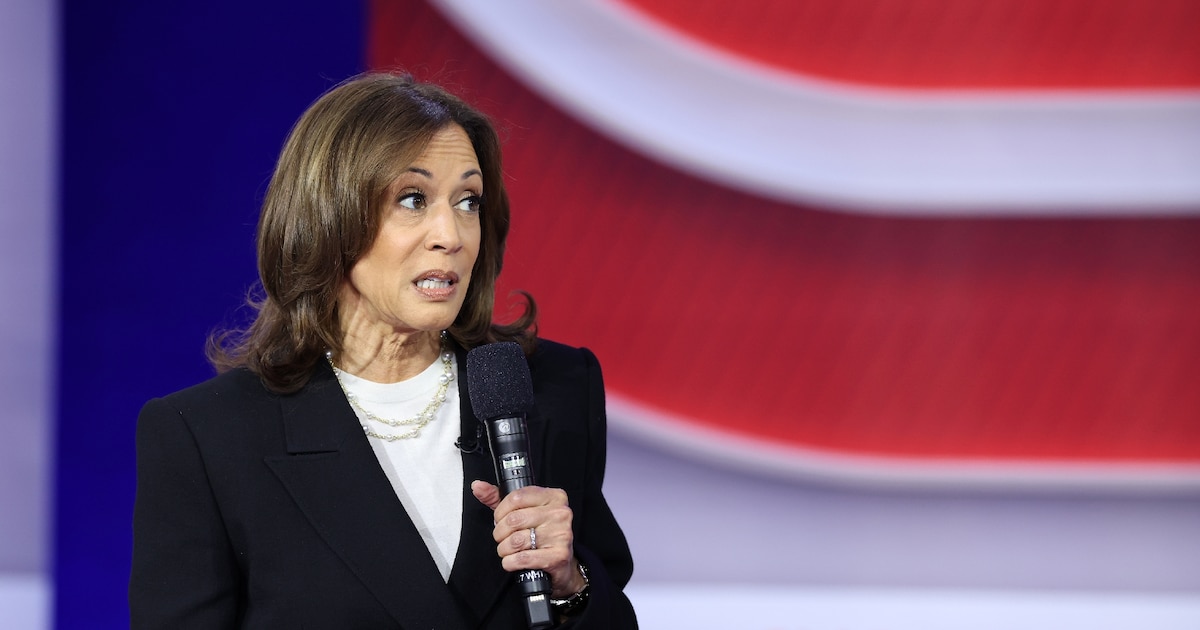 Kamala Harris, lors d'une réunion publique avec des électeurs, en Pennsylvanie, le 23 octobre 2024