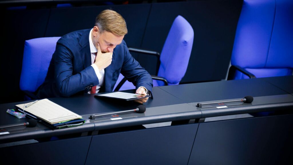 Bundesfinanzminister Christian Lindner im Bundestag