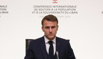 Emmanuel Macron lors de la conférence internationale sur le Liban, à Paris, le 24 octobre 2024