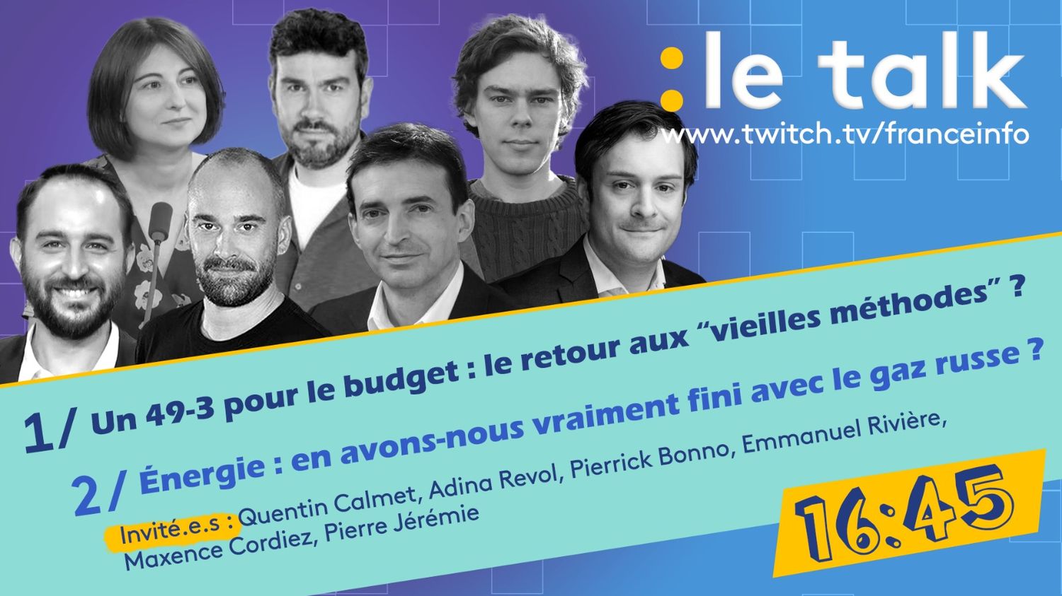 REPLAY. L'ombre du 49.3 sur le budget 2025 et la dépendance de la France au gaz russe : revivez les débats du Talk !