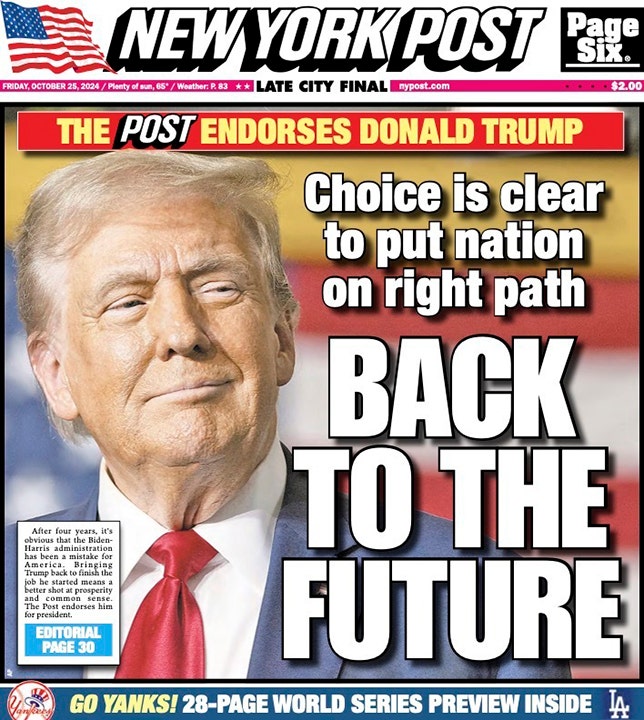 The Post endorses Donald Trump for president — the clear choice for a better future