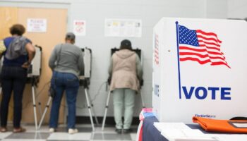 Des électeurs américains lors du vote anticipé pour les élections de mi-mandat à Atlanta, le 18 octobre 2018 en Géorgie