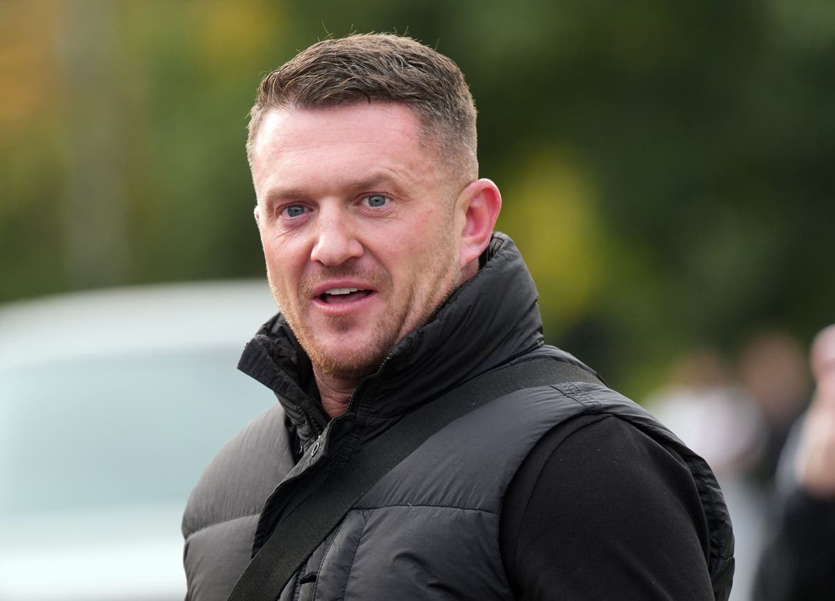 Tommy Robinson charged with terror offence after failing to provide phone password